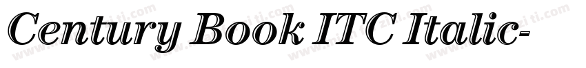 Century Book ITC Italic字体转换